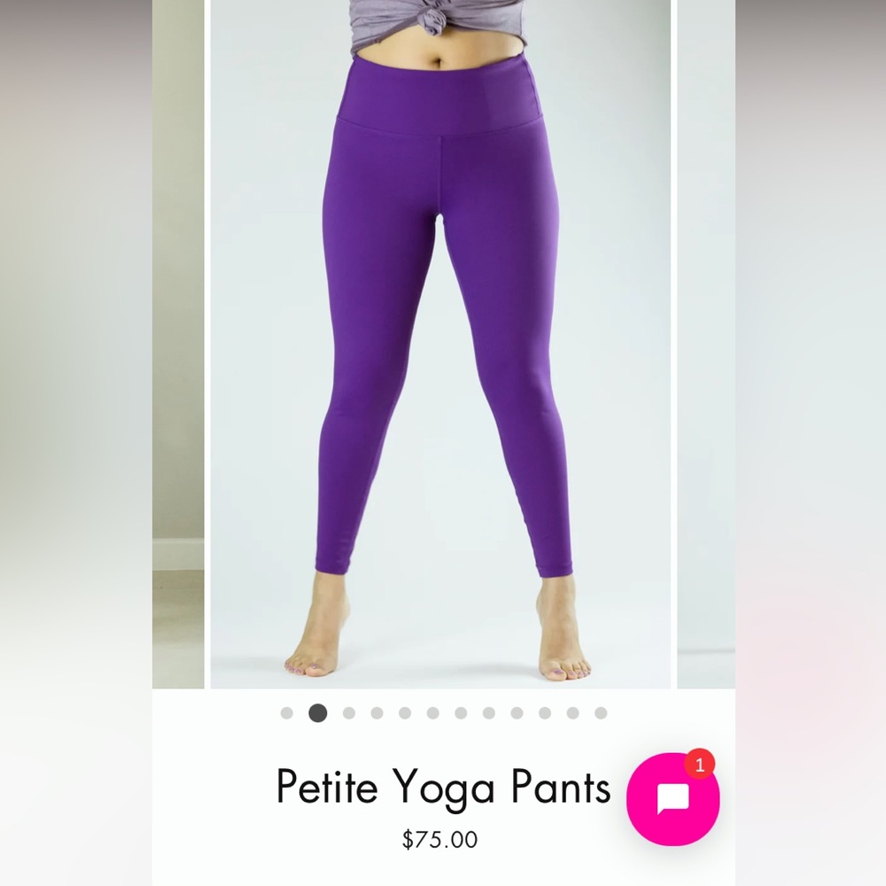 💜NWT Lovely Fit Yoga pants, purple, size xsmall